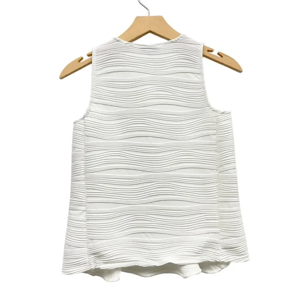 Opening Ceremony Sleeveless Wavy Textured Top/Skirt Set in White size XS/Medium